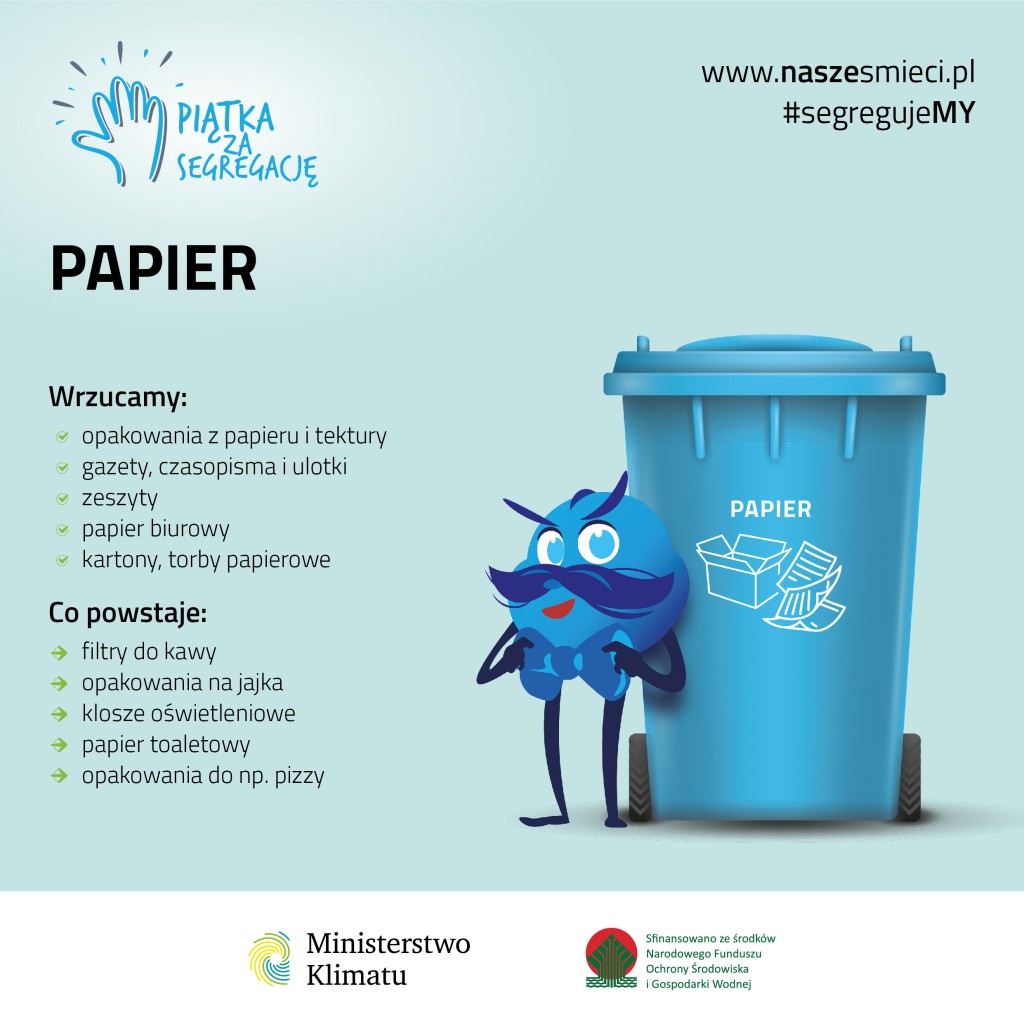Ministerstwo Klimatu_infografika_segregacja_papier