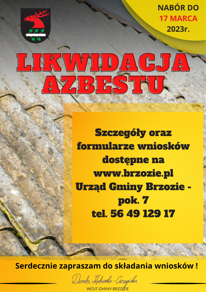 Likwidacja Azbestu- plakat